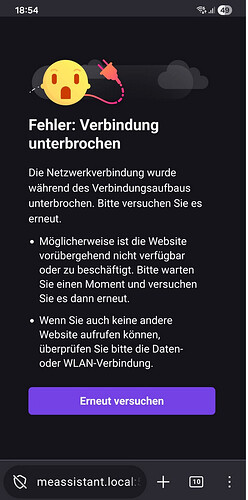 Fehlermeldung